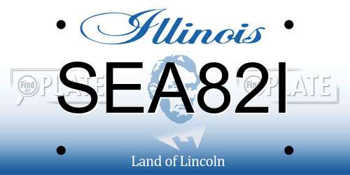 SEA82I Illinois License Plate