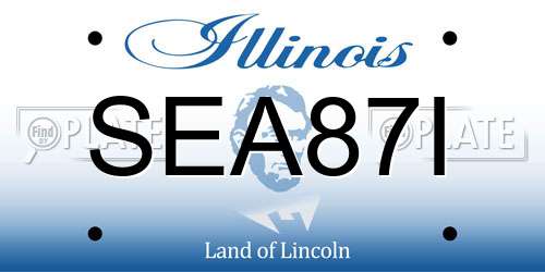 SEA87I Illinois License Plate