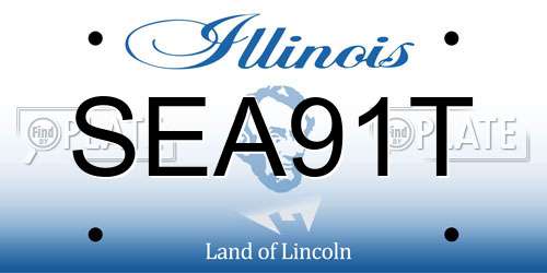 SEA91T Illinois License Plate