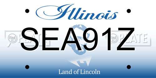 SEA91Z Illinois License Plate