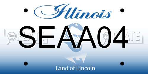 SEAA04 Illinois License Plate