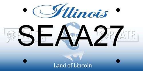 SEAA27 Illinois License Plate