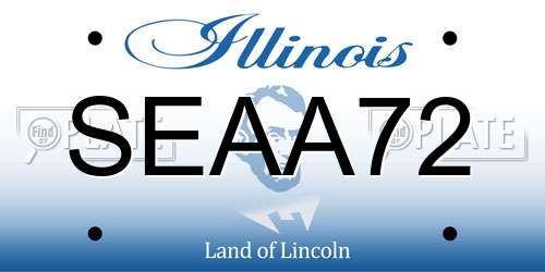 SEAA72 Illinois License Plate
