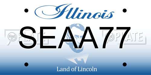 SEAA77 Illinois License Plate