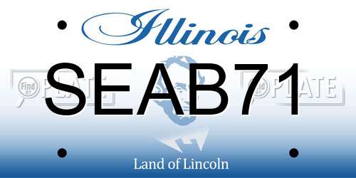 SEAB71 Illinois License Plate