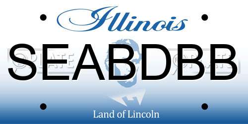 SEABDBB Illinois License Plate