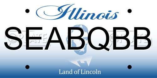SEABQBB Illinois License Plate