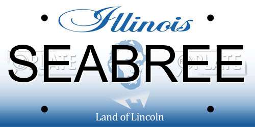 SEABREE Illinois License Plate