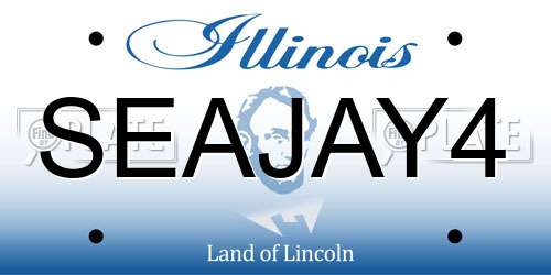 SEAJAY4 Illinois License Plate