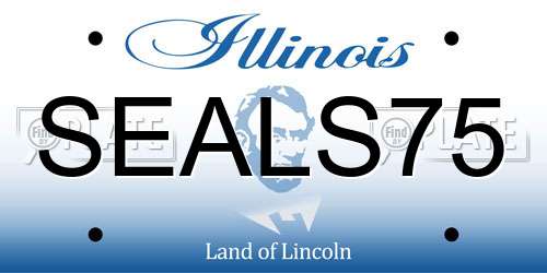 SEALS75 Illinois License Plate
