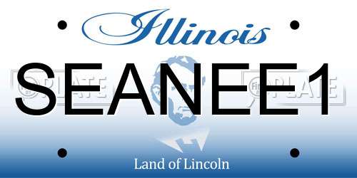 SEANEE1 Illinois License Plate