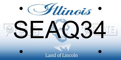 SEAQ34 Illinois License Plate