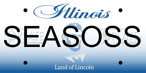 SEASOSS Illinois License Plate