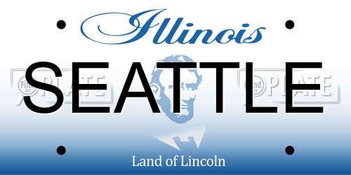 SEATTLE Illinois License Plate