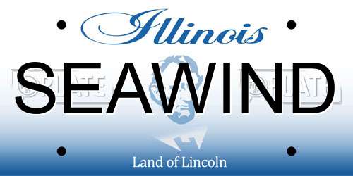 SEAWIND Illinois License Plate