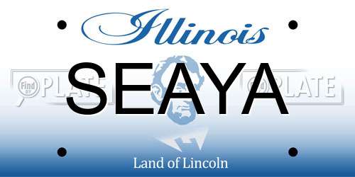 SEAYA Illinois License Plate