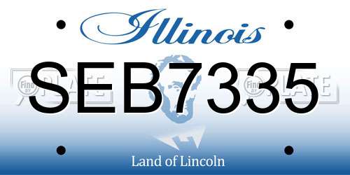 SEB7335 Illinois License Plate