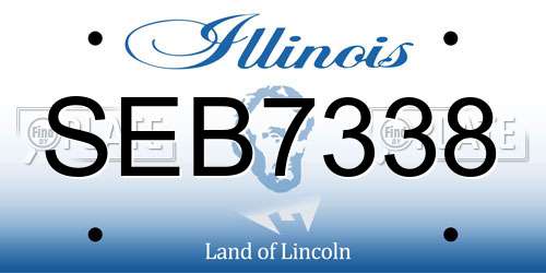 SEB7338 Illinois License Plate
