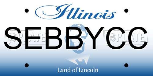 SEBBYCC Illinois License Plate