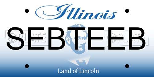 SEBTEEB Illinois License Plate