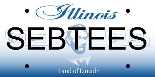 SEBTEES Illinois License Plate