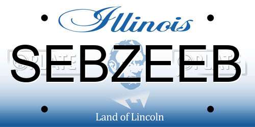 SEBZEEB Illinois License Plate