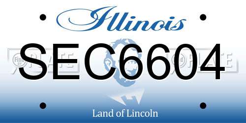 SEC6604 Illinois License Plate