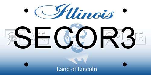 SECOR3 Illinois License Plate