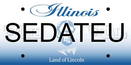 SEDATEU Illinois License Plate