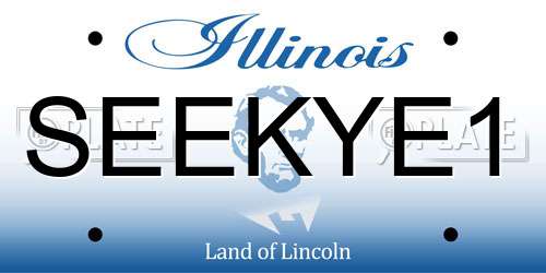 SEEKYE1 Illinois License Plate