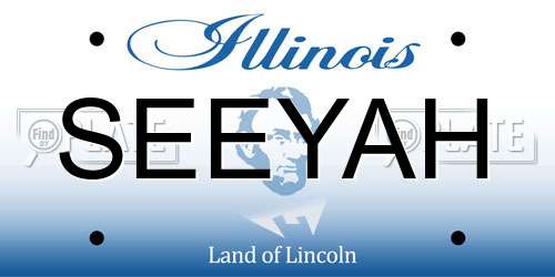 SEEYAH Illinois License Plate