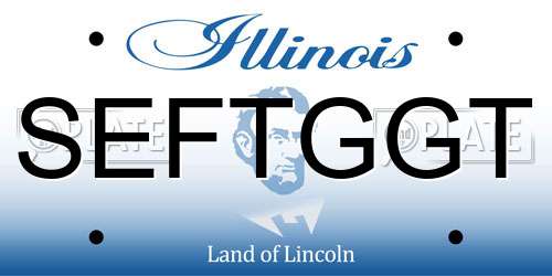 SEFTGGT Illinois License Plate