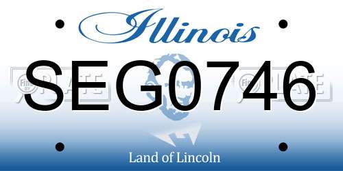 SEG0746 Illinois License Plate
