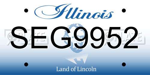 SEG9952 Illinois License Plate