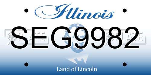 SEG9982 Illinois License Plate