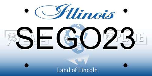 SEGO23 Illinois License Plate
