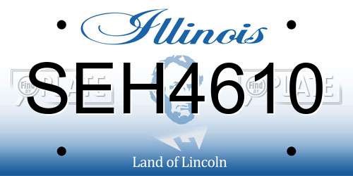 SEH4610 Illinois License Plate