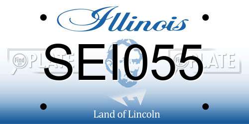 SEI055 Illinois License Plate