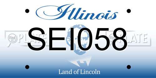 SEI058 Illinois License Plate
