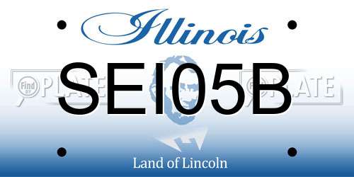 SEI05B Illinois License Plate