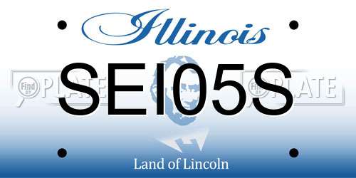 SEI05S Illinois License Plate
