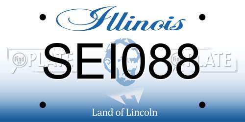 SEI088 Illinois License Plate