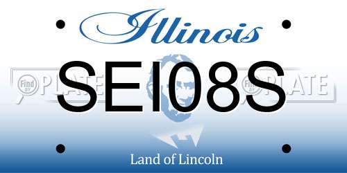 SEI08S Illinois License Plate