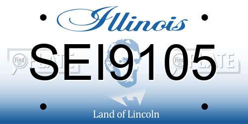 SEI9105 Illinois License Plate