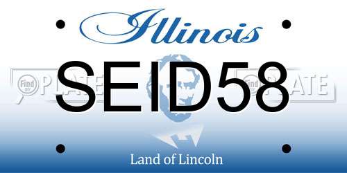 SEID58 Illinois License Plate