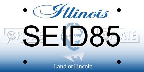 SEID85 Illinois License Plate