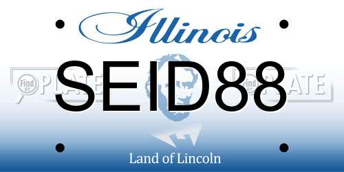 SEID88 Illinois License Plate