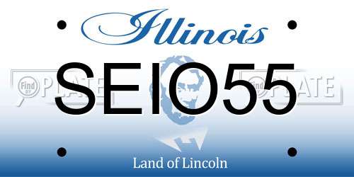 SEIO55 Illinois License Plate
