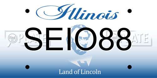 SEIO88 Illinois License Plate
