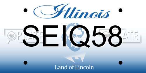 SEIQ58 Illinois License Plate